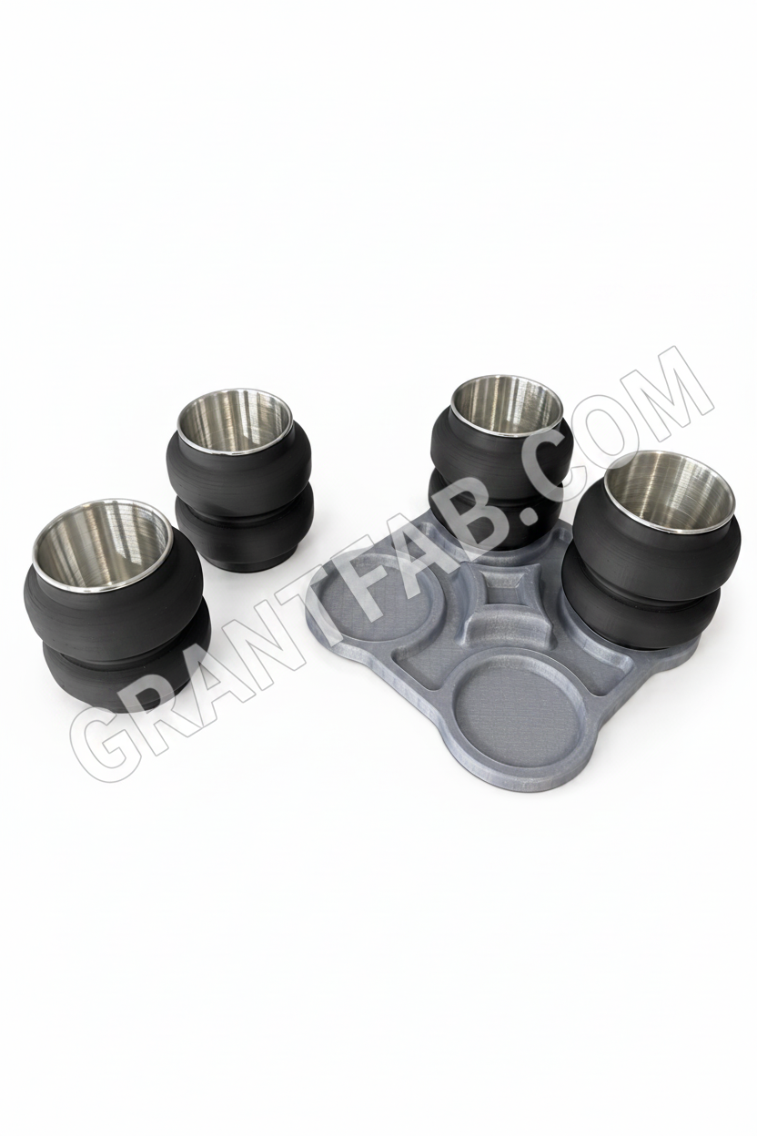 Airbag  4-Cup Set w/ Tray