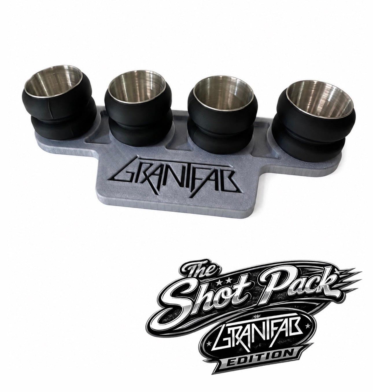 Air Bag Shot Glass Set w/ Long Tray