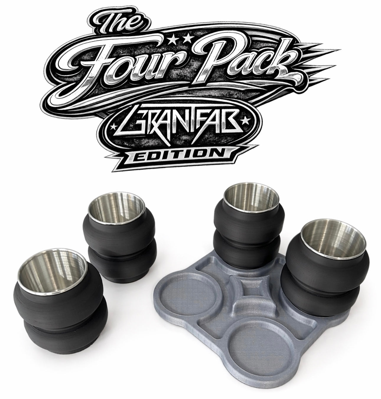 Airbag  4-Cup Set w/ Tray