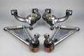 A set of Cando brand control arms for Nissan Frontier pickup, including upper and lower control arms with ball joints, made of metal.