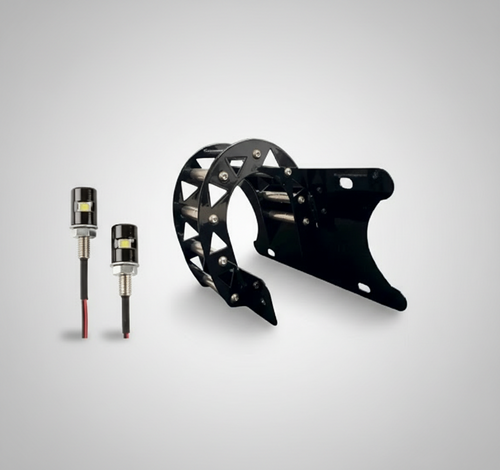 Overhang Tailgate License Plate Bracket W/ License Tag Screw Bolt Lamp