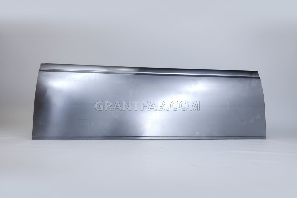 A sheet metal tailgate skin for a 88-98 Chevy Truck.