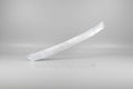 A silver-colored metal wiper cowl filler piece for a Dodge D50/Mighty Max vehicle.