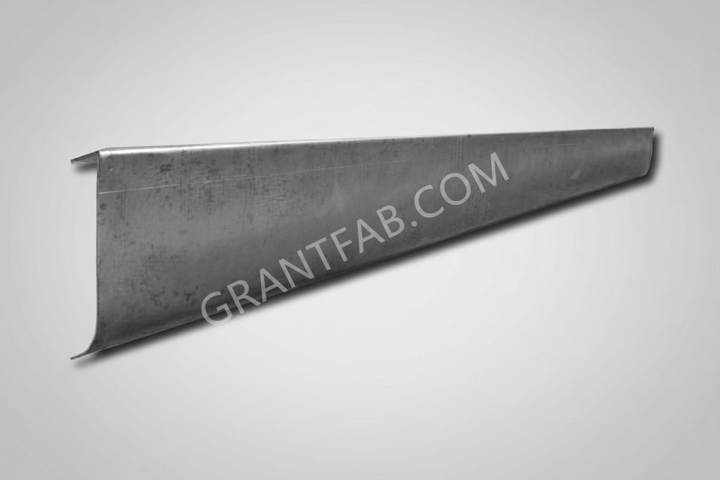 A gray metal rollpan designed for a 73-87 Chevy truck.