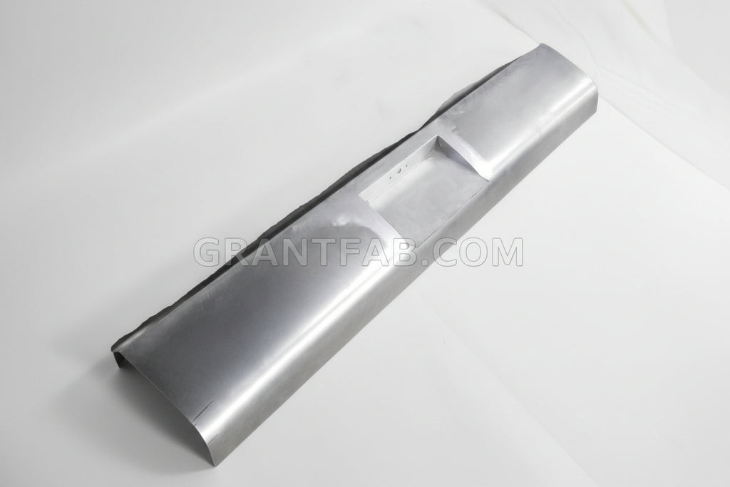 A silver-colored metal rollpan designed for a Chevy Fleet side vehicle.