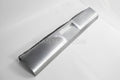 A silver-colored metal rollpan designed for a Chevy Fleet side vehicle.