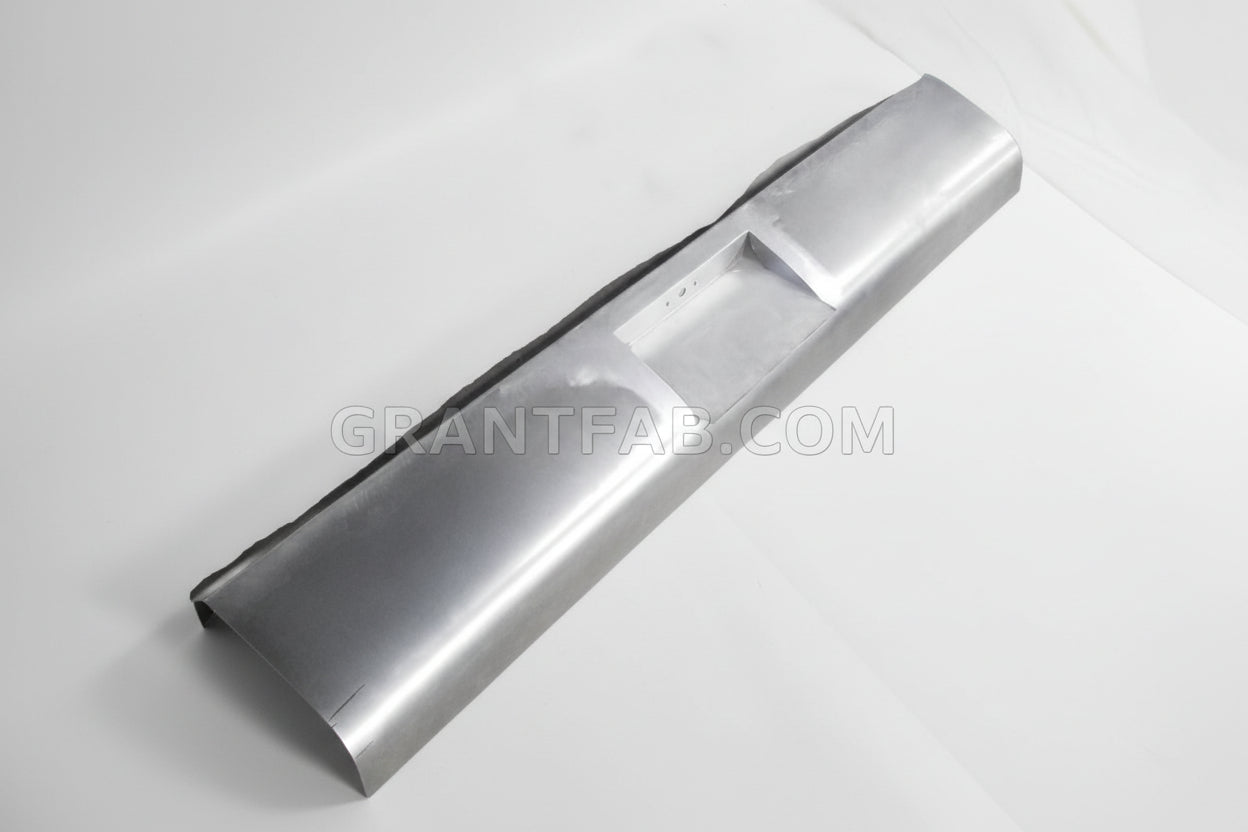 A silver-colored metal rollpan designed for a Chevy Fleet side vehicle.