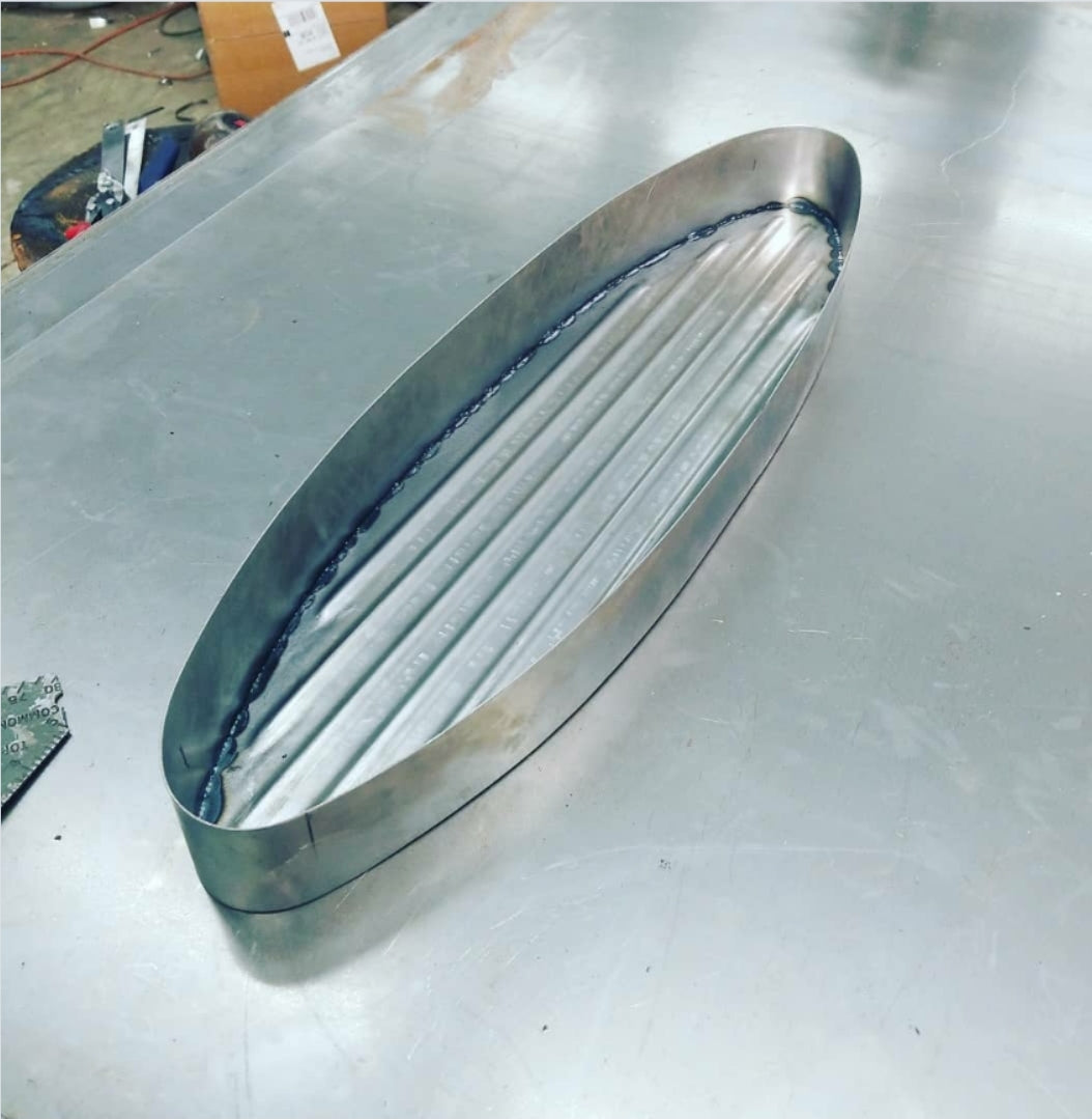 Ribbed OVAL License Plate box